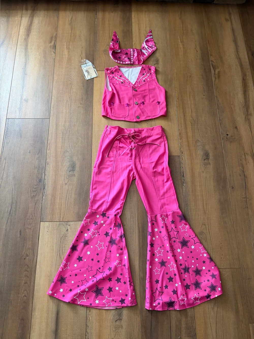 Girls pink cowgirl Halloween Costume-Size Large??